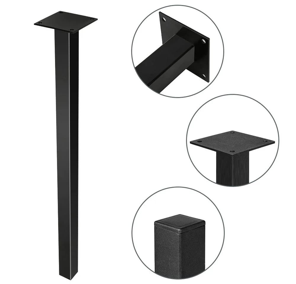 JEOBEST Tischbein 4 Stück Metall Möbelfüße 90cm DIY - Bild 5