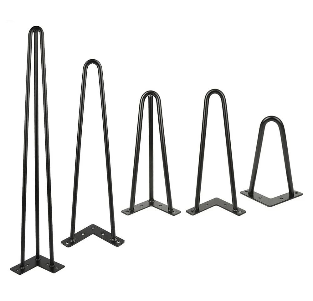 JEOBEST Tischbein 4er Set Haarnadel Metall Schwarz - Bild 2