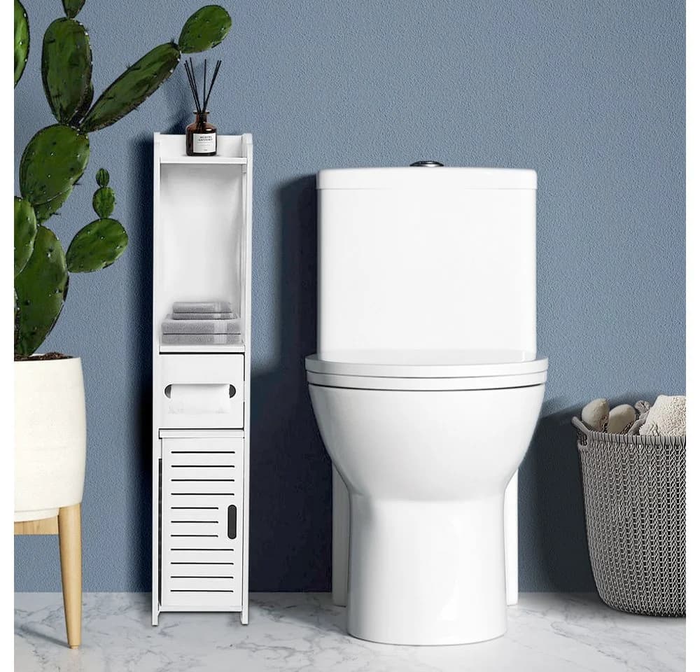 JEOBEST Badkommode Badezimmerschrank mit Toilettenpapierhalter - Bild 3