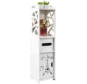 JEOBEST Badschrank Schmal Weiß Platzsparend Bild 2