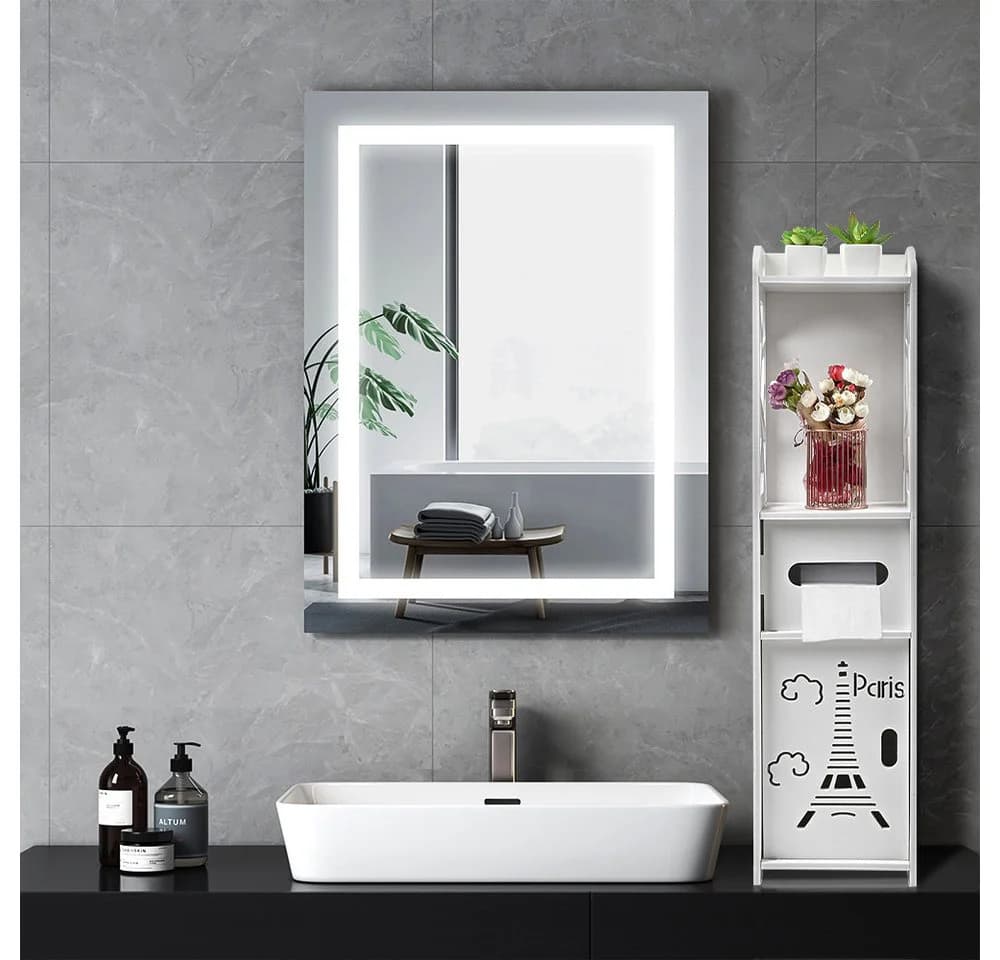 JEOBEST Badschrank Schmal Weiß Platzsparend - Bild 3