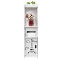 JEOBEST Badschrank Schmal Weiß Platzsparend Bild 4