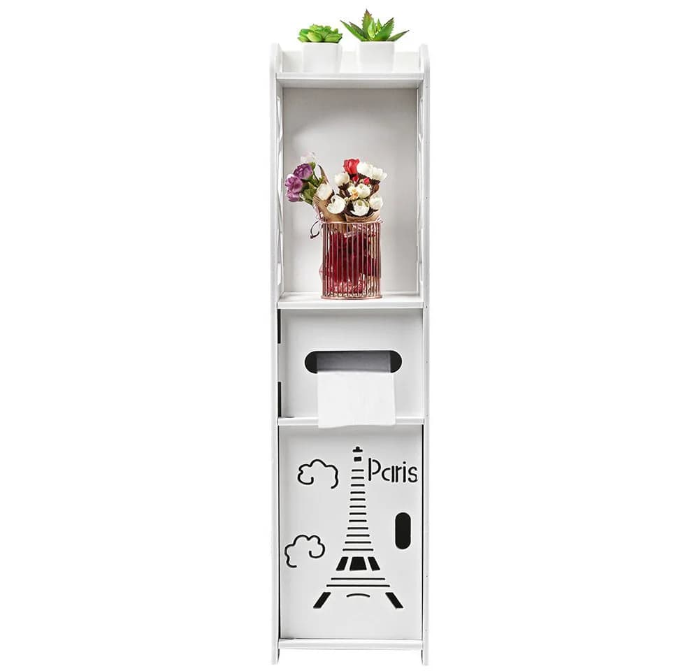 JEOBEST Badschrank Schmal Weiß Platzsparend - Bild 4
