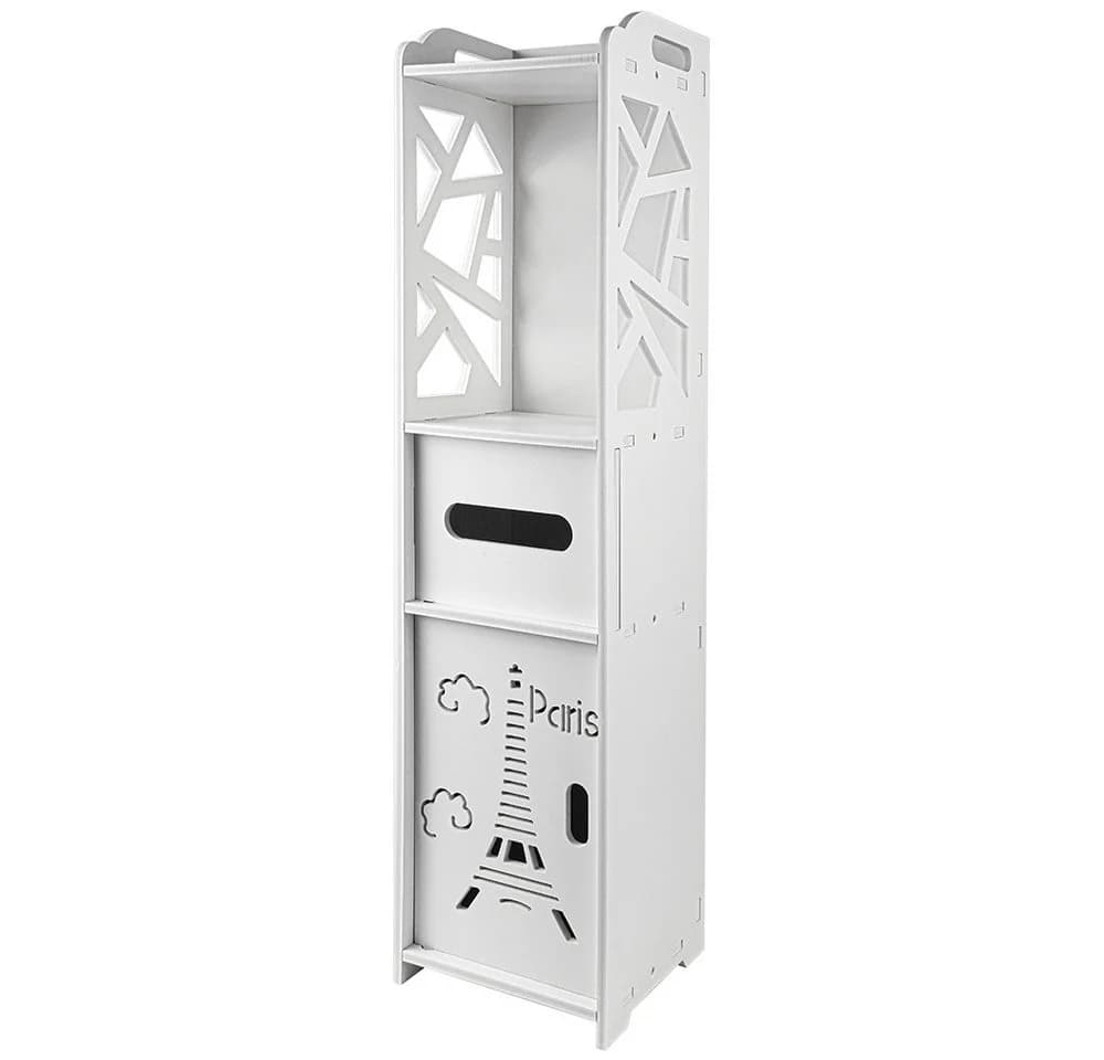 JEOBEST Badschrank Schmal Weiß Platzsparend - Bild 5