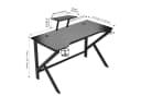 JEOBEST Gamingtisch Computertisch Schwarz mit USB-Anschlüssen Bild 1