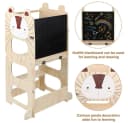 JEOBEST 3-in-1 Lernturm mit Kreidetafel und Stauraum Bild 1