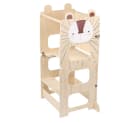 JEOBEST 3-in-1 Lernturm mit Kreidetafel und Stauraum Bild 2