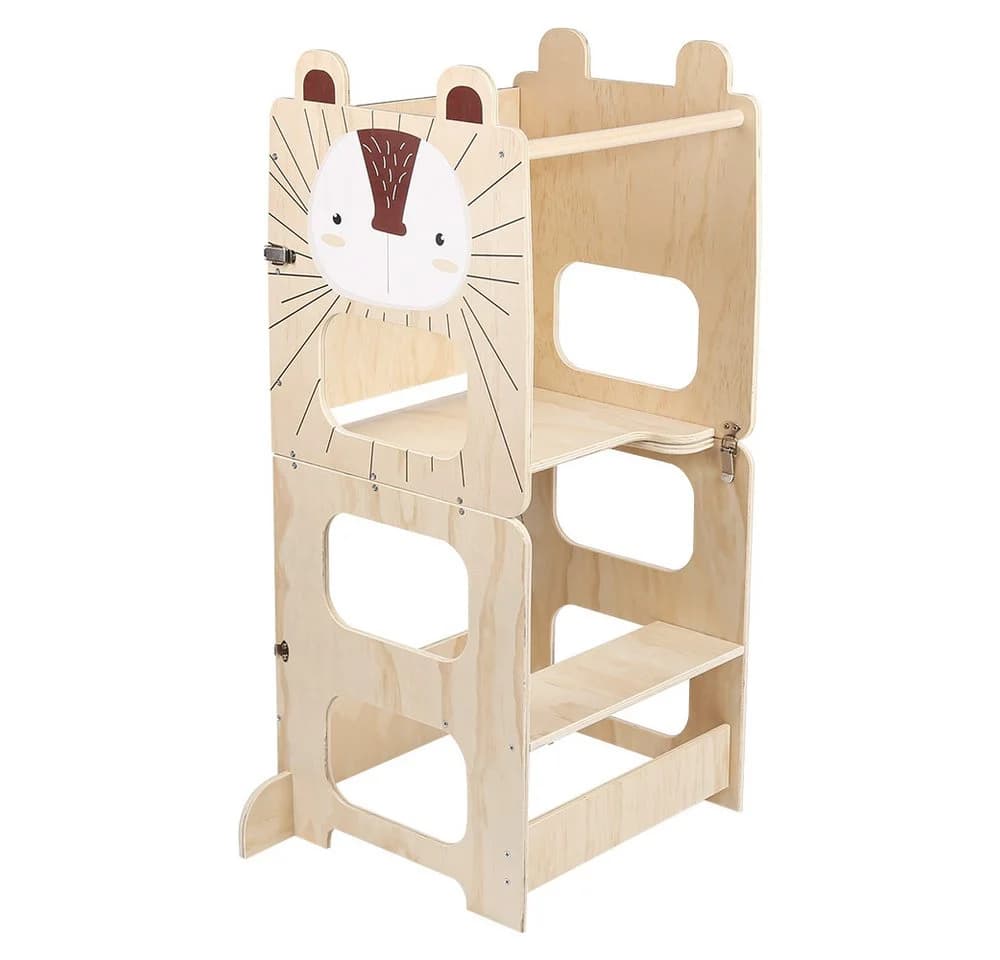 JEOBEST 3-in-1 Lernturm mit Kreidetafel und Stauraum - Bild 5