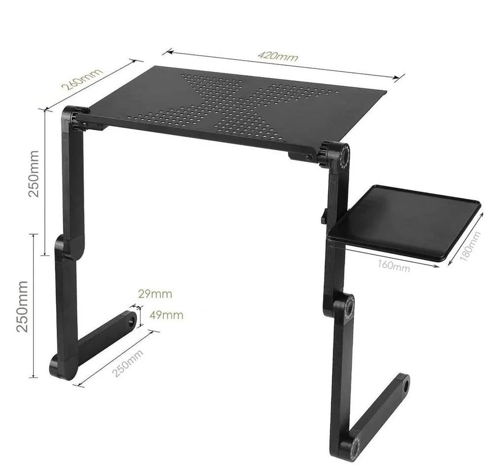 JEOBEST Laptoptisch Verstellbar Aluminium Tragbar - Bild 3