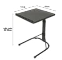 JEOBEST Laptoptisch Höhenverstellbar Beistelltisch Klappbar Schwarz Bild 4