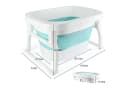 JEOBEST Faltbare Babybadewanne Blau mit Duschhocker Bild 1