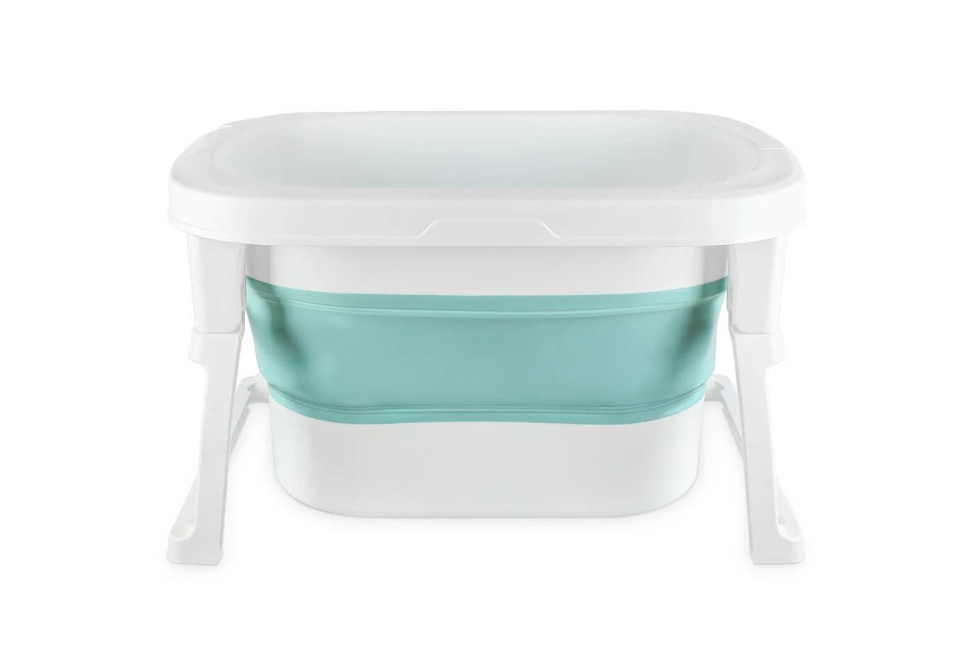 JEOBEST Faltbare Babybadewanne Blau mit Duschhocker - Bild 4
