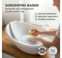 BabyBeFun Babybadewanne mit Safety-Pad Weiß Rutschfest Bild 1