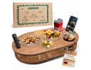 PEGSEN Couchbar Snackbox mit 4 Glasschalen Birkenholz Braun Bild 2