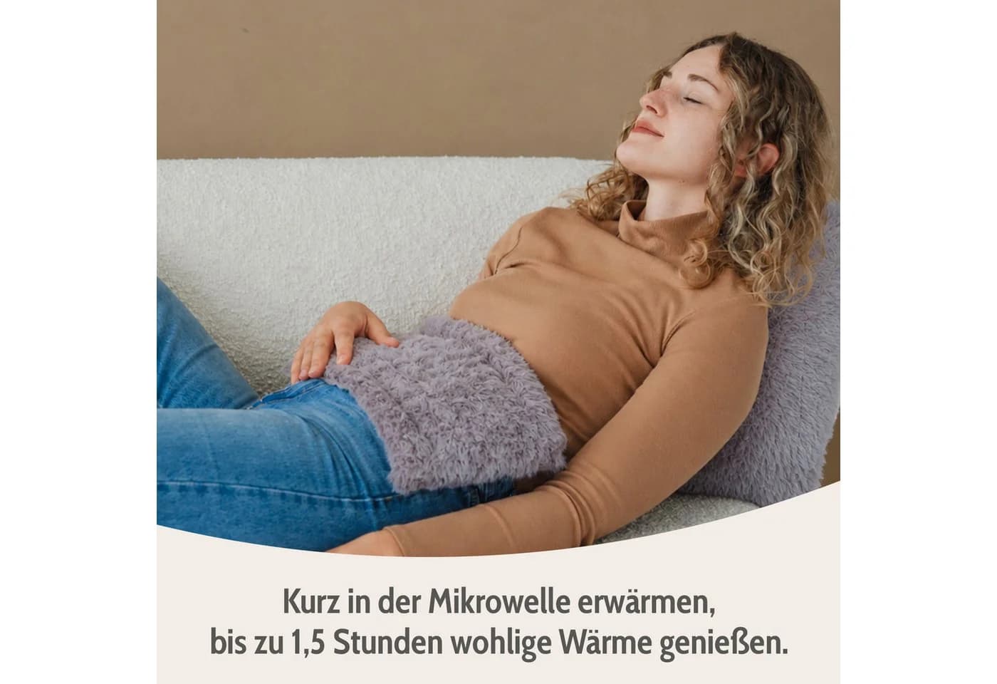 Habibi Plush Wärmekissen Premium grau mit Hirsekörnerfüllung
