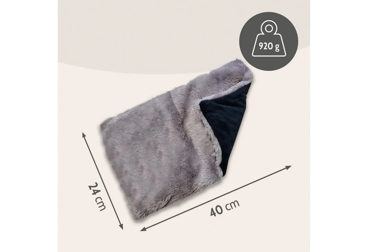 Habibi Plush Wärmekissen Premium grau mit Hirsekörnerfüllung - Bild 3