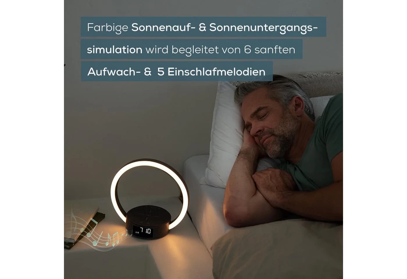Beurer Lichtwecker WL 65 Wake up+Charge mit Schnellladestation, Wecker und Leselampe - Bild 4