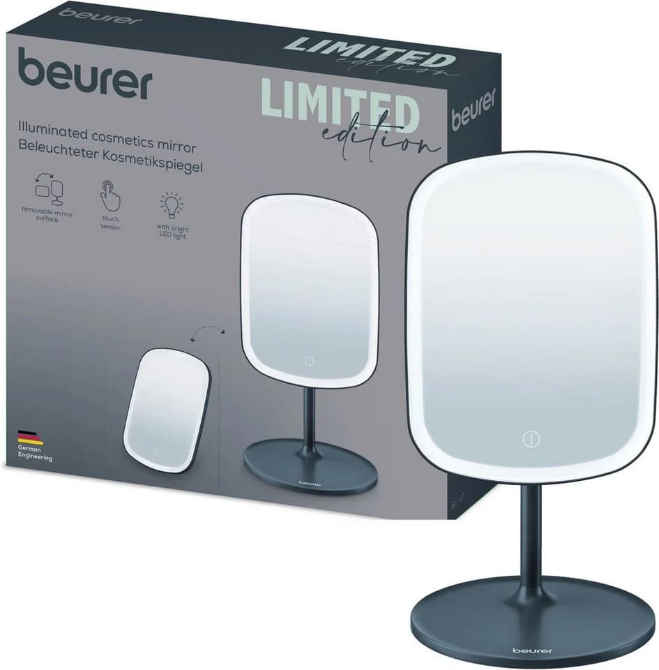 BEURER Kosmetikspiegel BS 47 Limited Edition 2026 Schwarz Beleuchtet