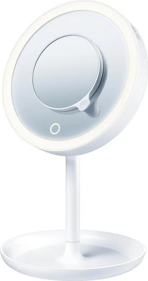 BEURER Kosmetikspiegel BS 45 mit LED-Licht und 5-fach Vergrößerung