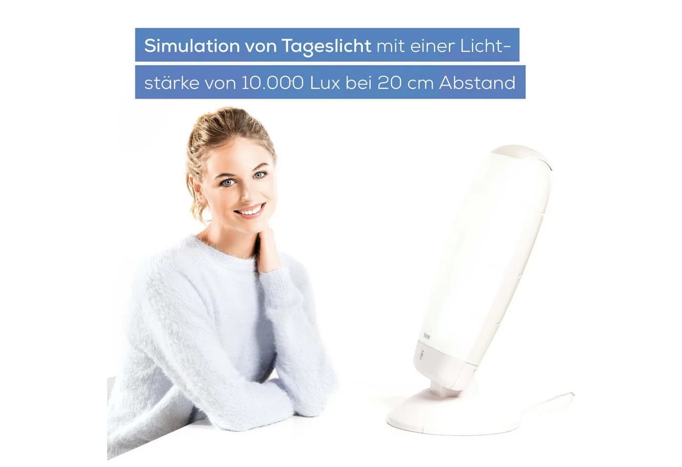 BEURER Tageslichtlampe TL 80 - 10.000 Lux Medizinprodukt Weiss
