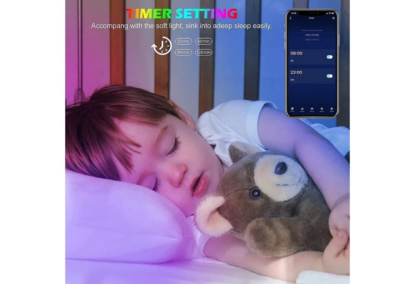 Athlix RGB LED-Streifen mit App-Steuerung & Musikmodus - Bild 4