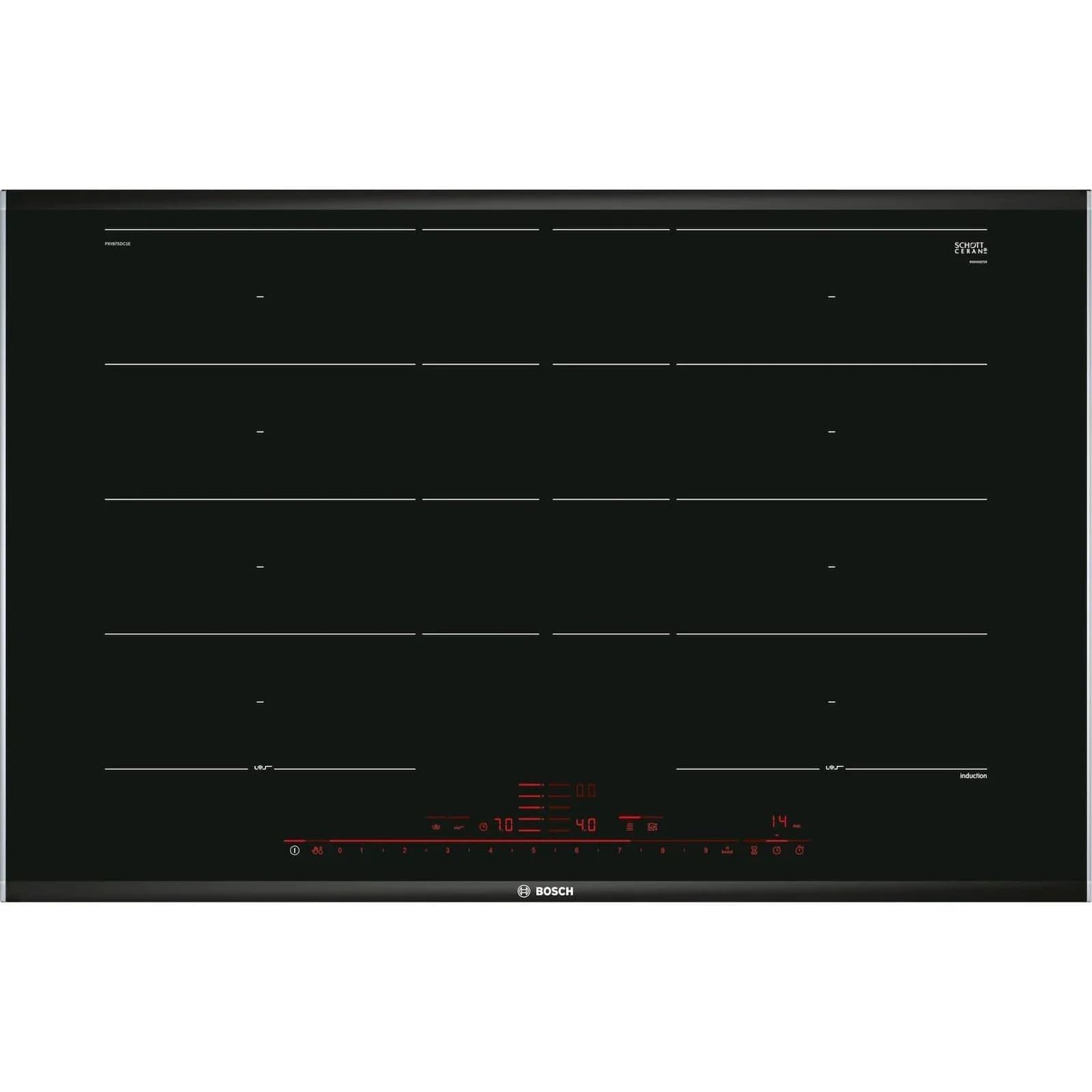 Bosch Flex-Induktions-Kochfeld Schwarz DirectSelect Premium