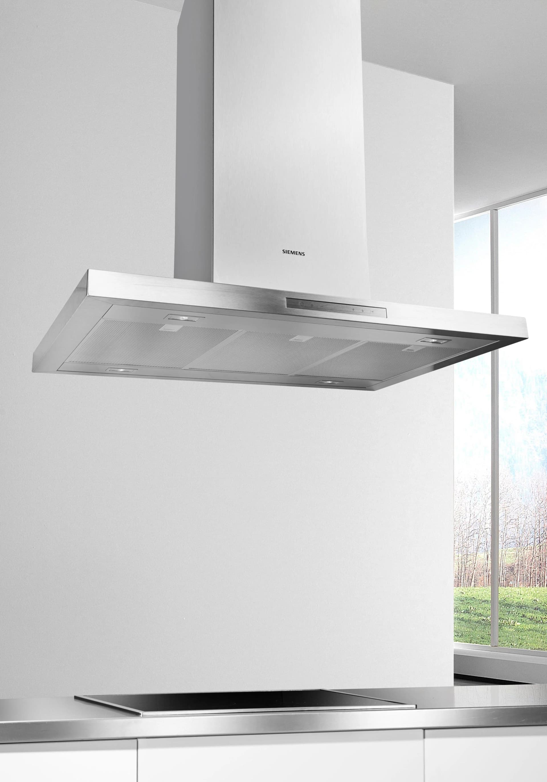 SIEMENS Inselhaube LF97BCP50 Silber LED-Beleuchtung
