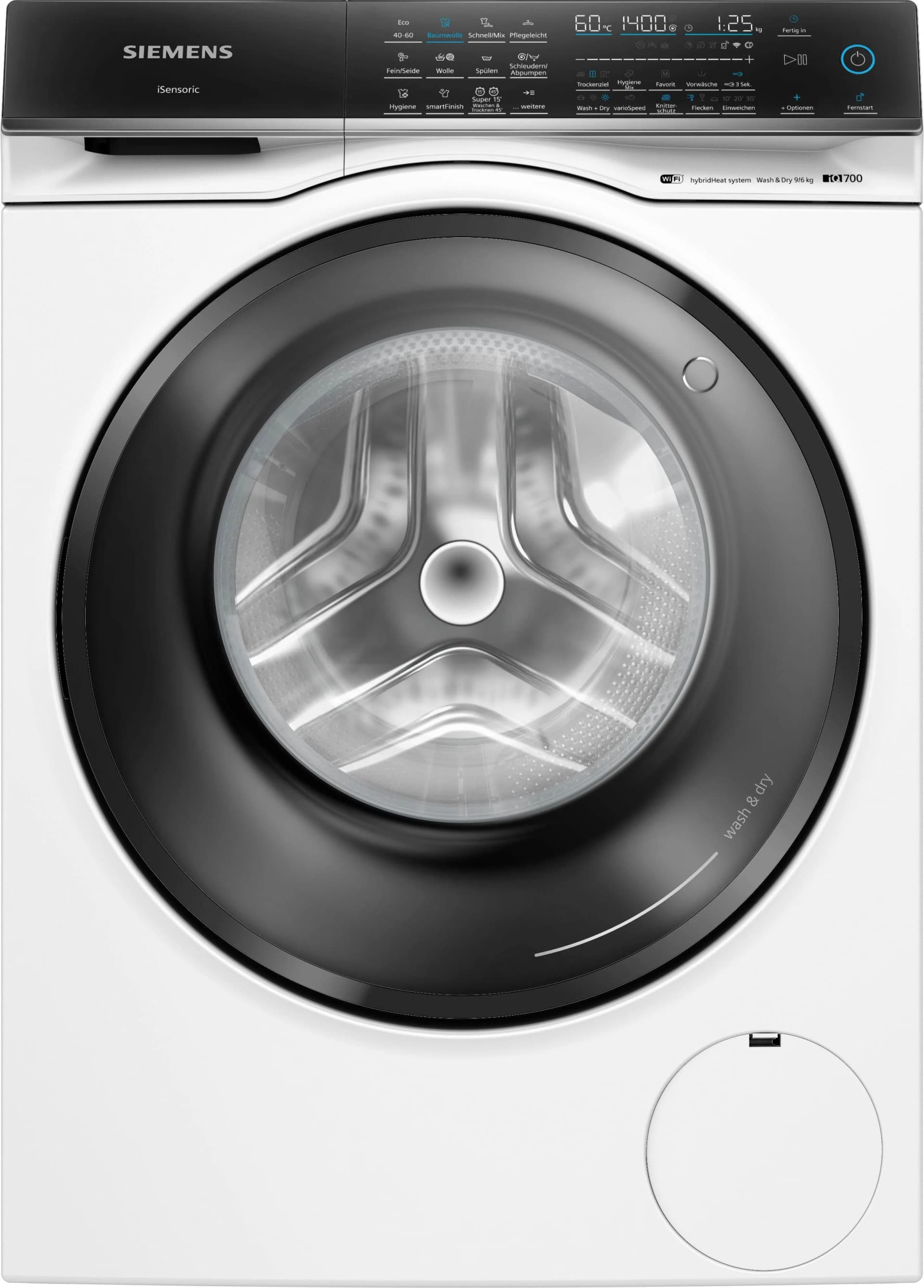 SIEMENS Waschtrockner WN54C2070 Knitter-Programm smartFinish Antiflecken-System