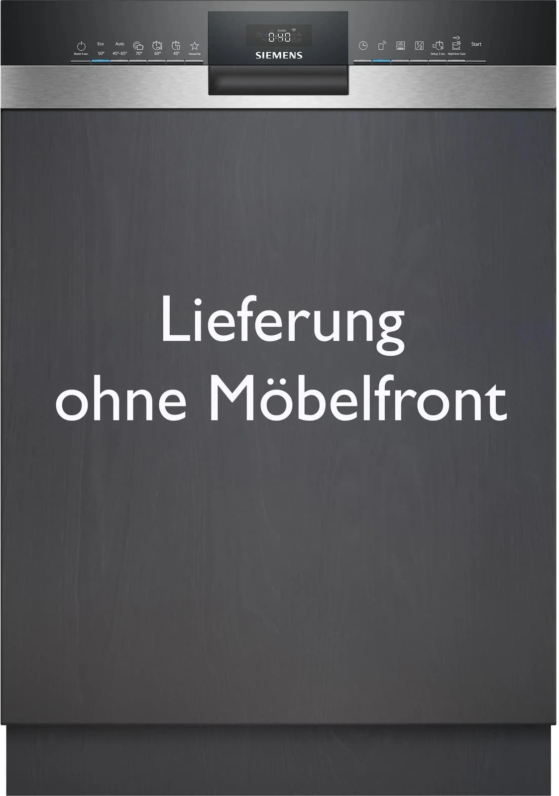 Geschirrspüler in Silber und Gebürstetem Stahl, Teilintegrierbar