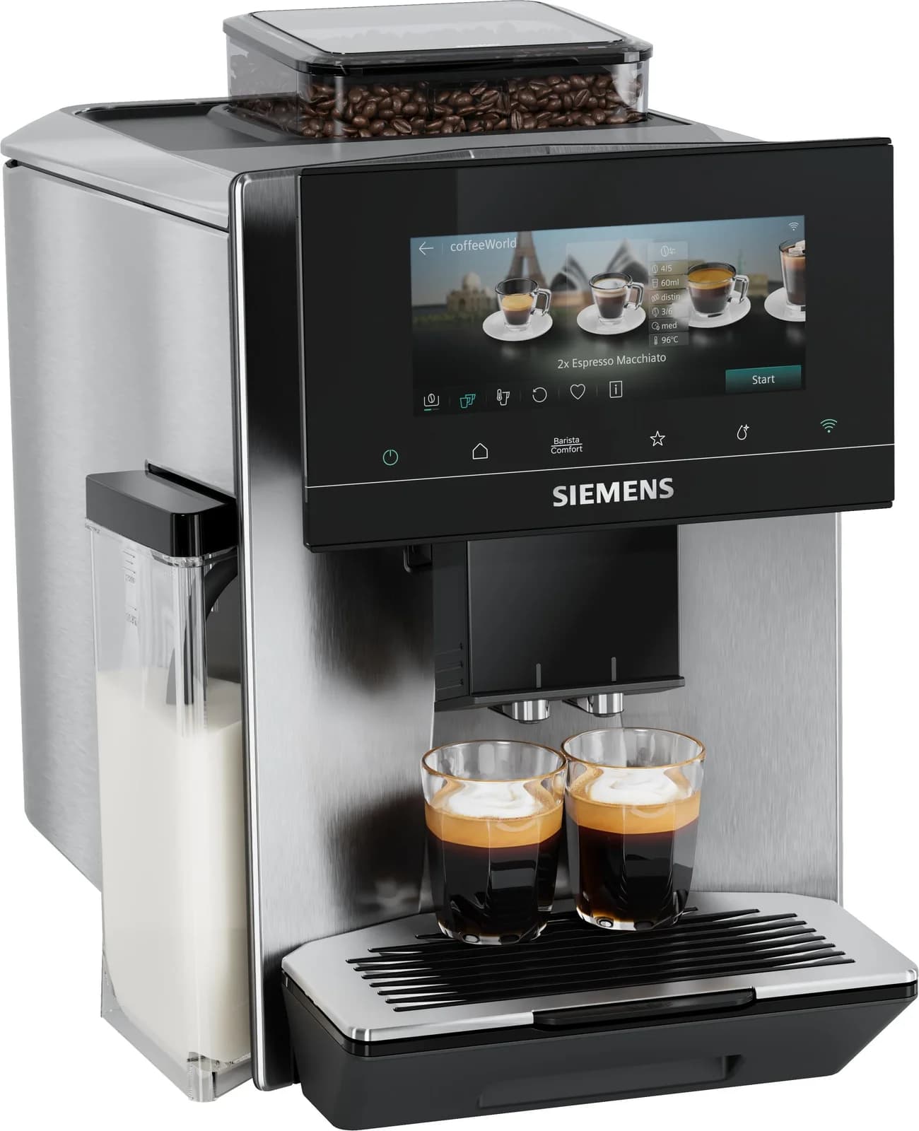 Siemens Kaffeevollautomat TQ923E03 Edelstahl 41 Getränke TFT-Display