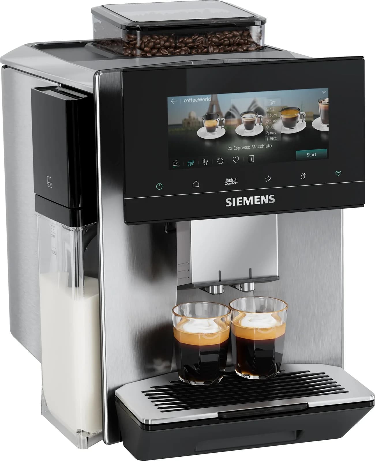 SIEMENS Kaffeevollautomat TQ923EZ3 Edelstahl mit TFT-Display