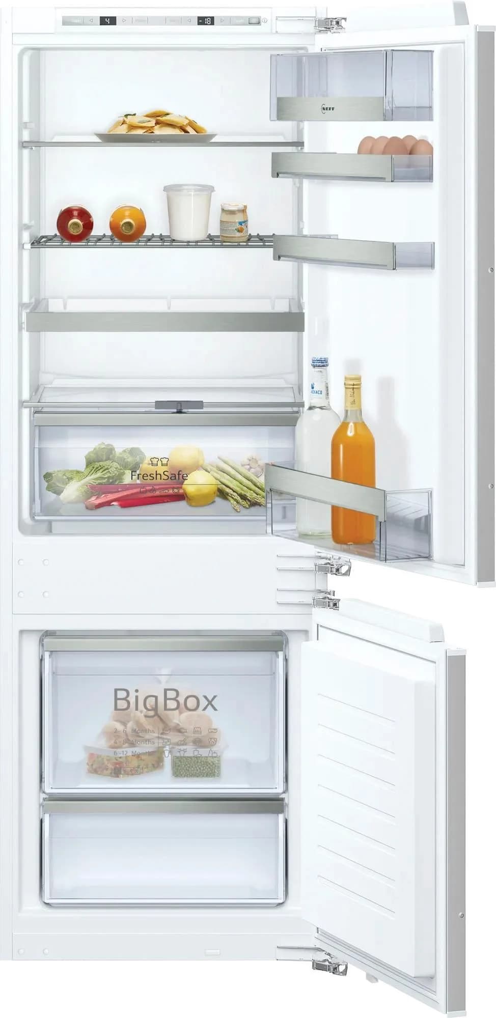 NEFF Einbaukühlgefrierkombination KI6773FE1 Silber Fresh Safe 2