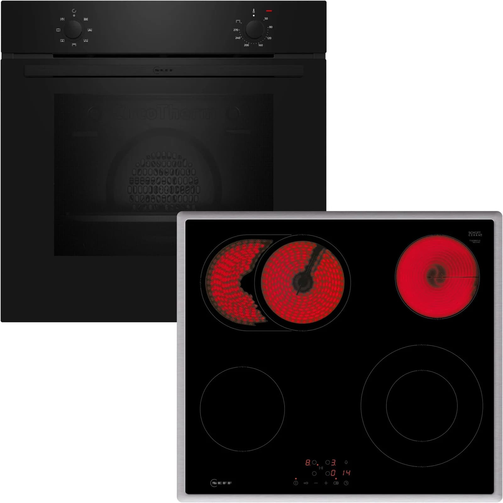 Neff BX16B Backofen-Set Schwarz/Edelstahl