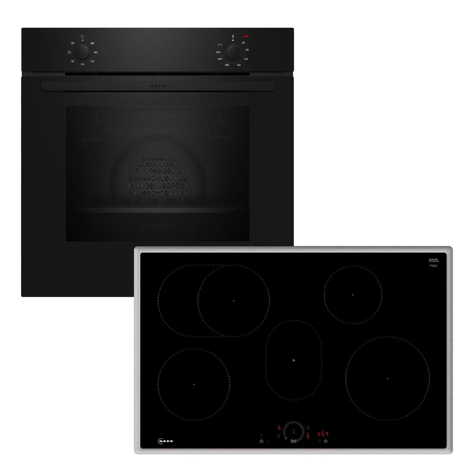 Neff BX18IB Backofen-Set Schwarz/Edelstahl