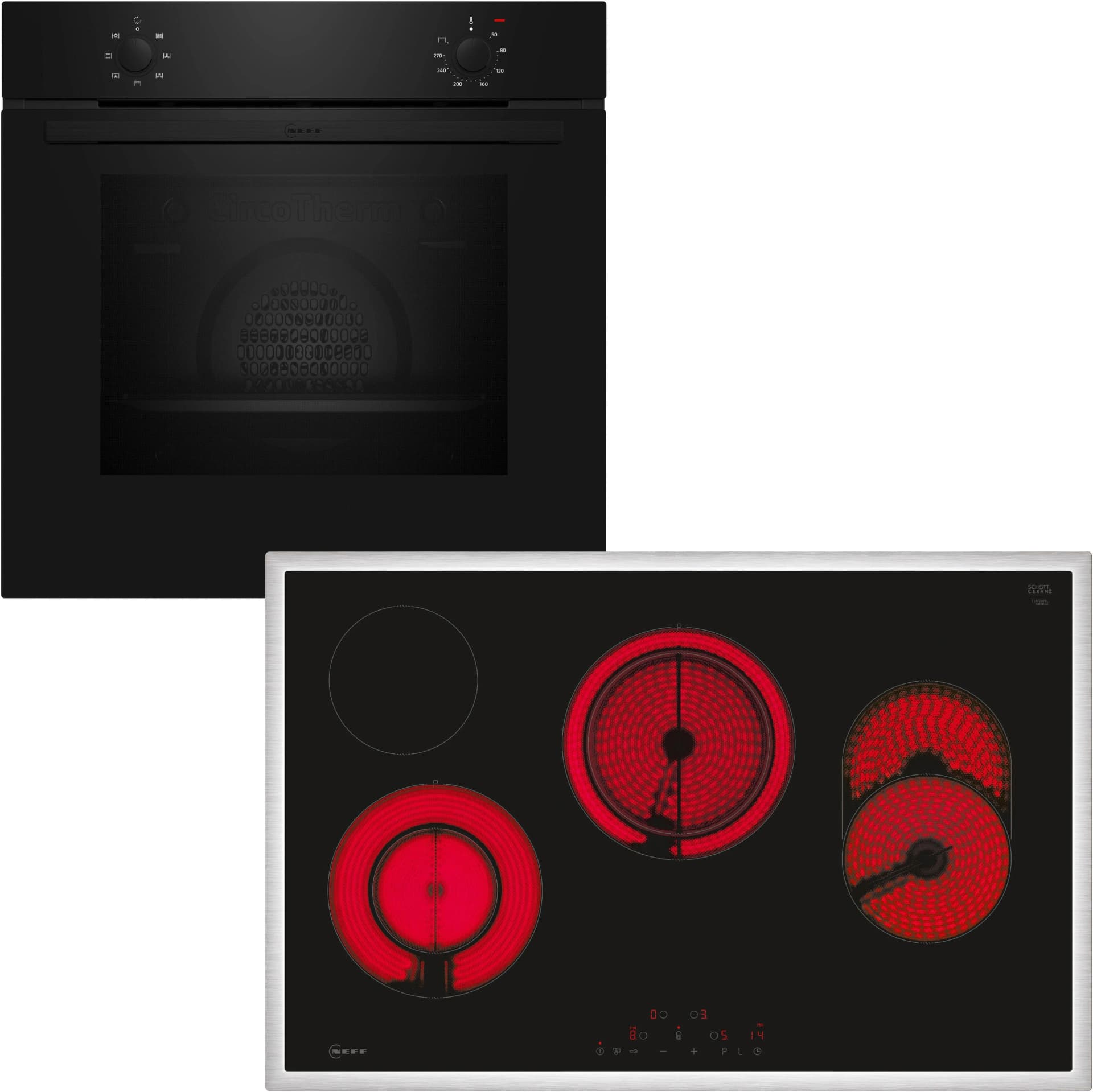 Neff BX18B Backofen-Set Schwarz/Edelstahl