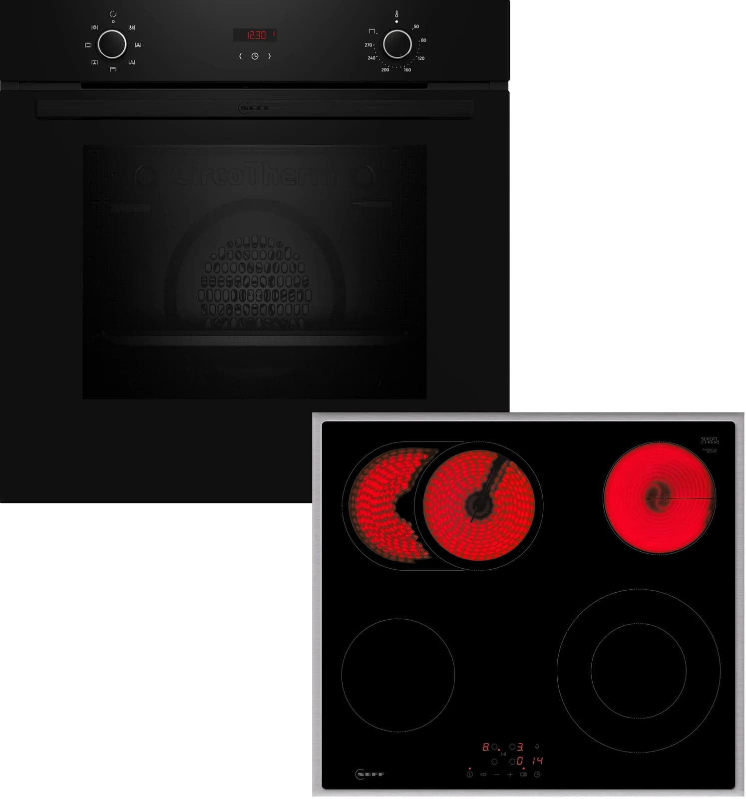 Neff BX36B0 Backofen-Set Schwarz/Edelstahl