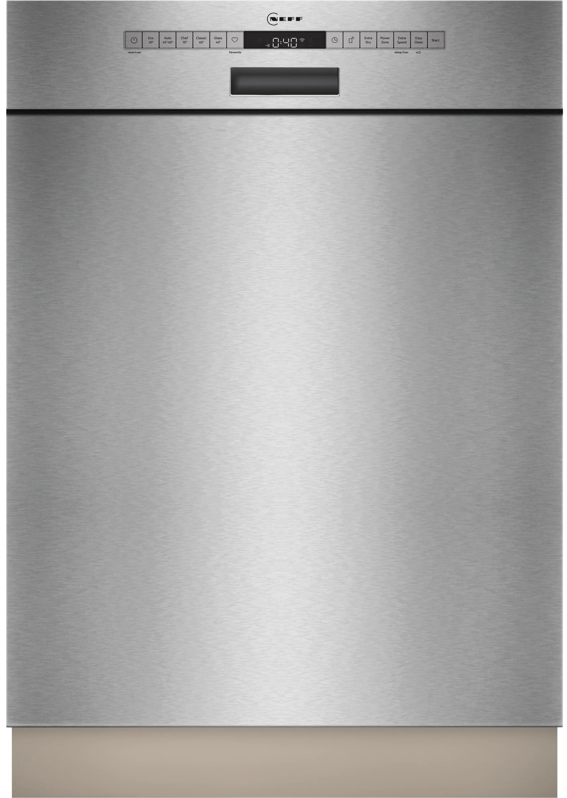 NEFF Unterbaugeschirrspüler S125ECS15E Silber mit Rack Matic