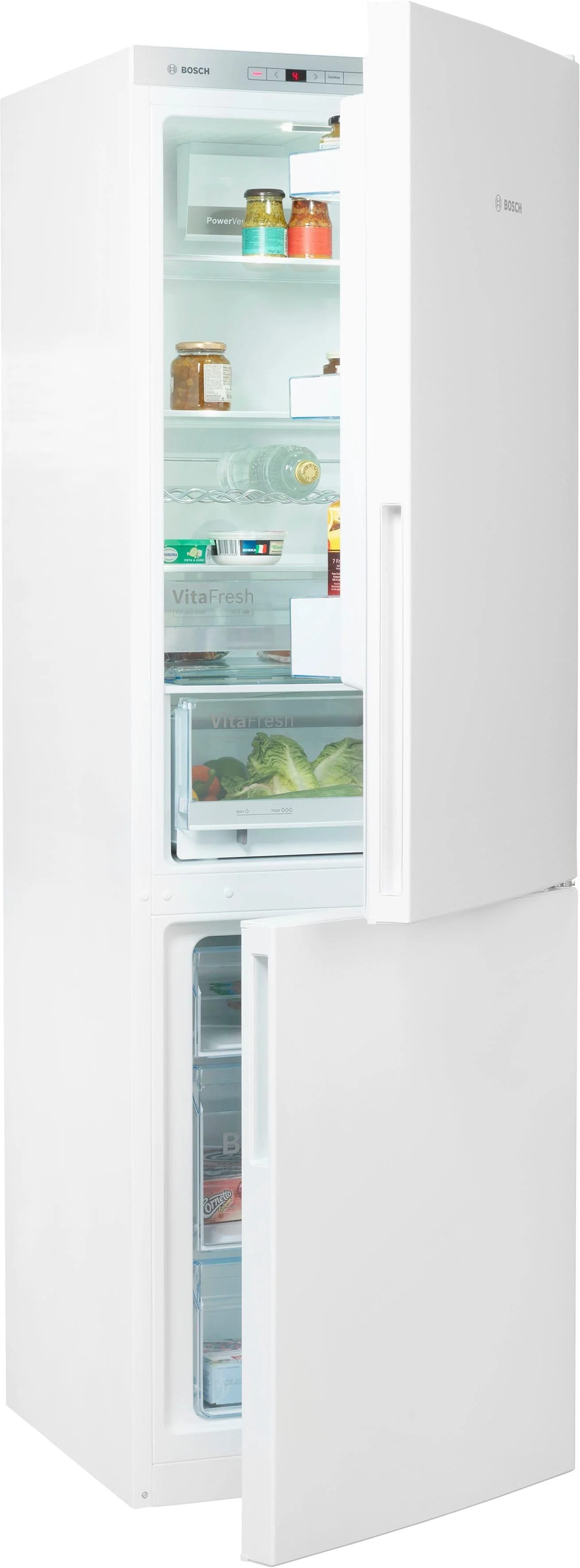 Bosch Kühl-/Gefrierkombination VitaFresh Schublade Big Box LED-Licht