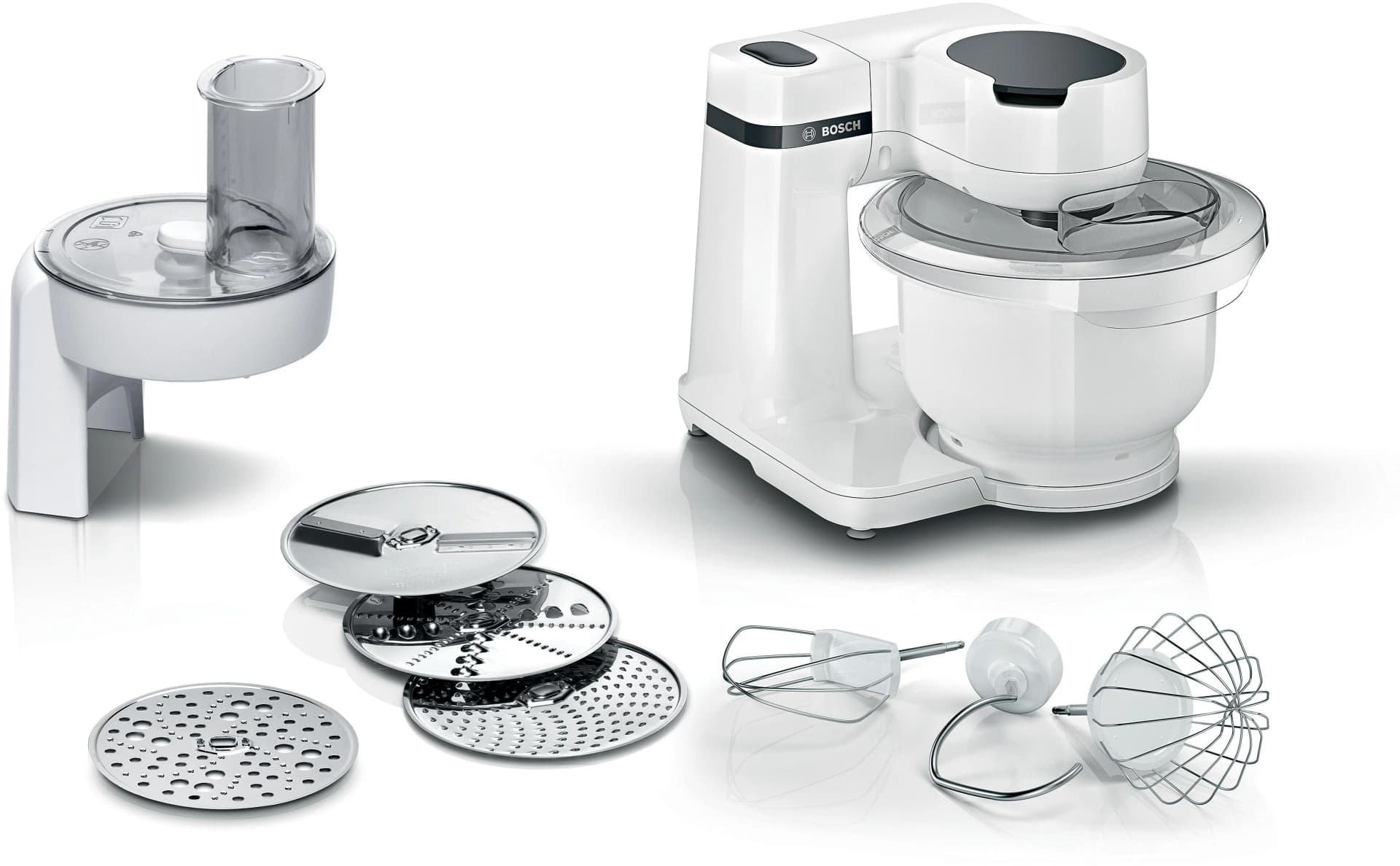 Bosch MUMS2AW01 Serie 2 Küchenmaschine Weiß 3D PlanetaryMixing