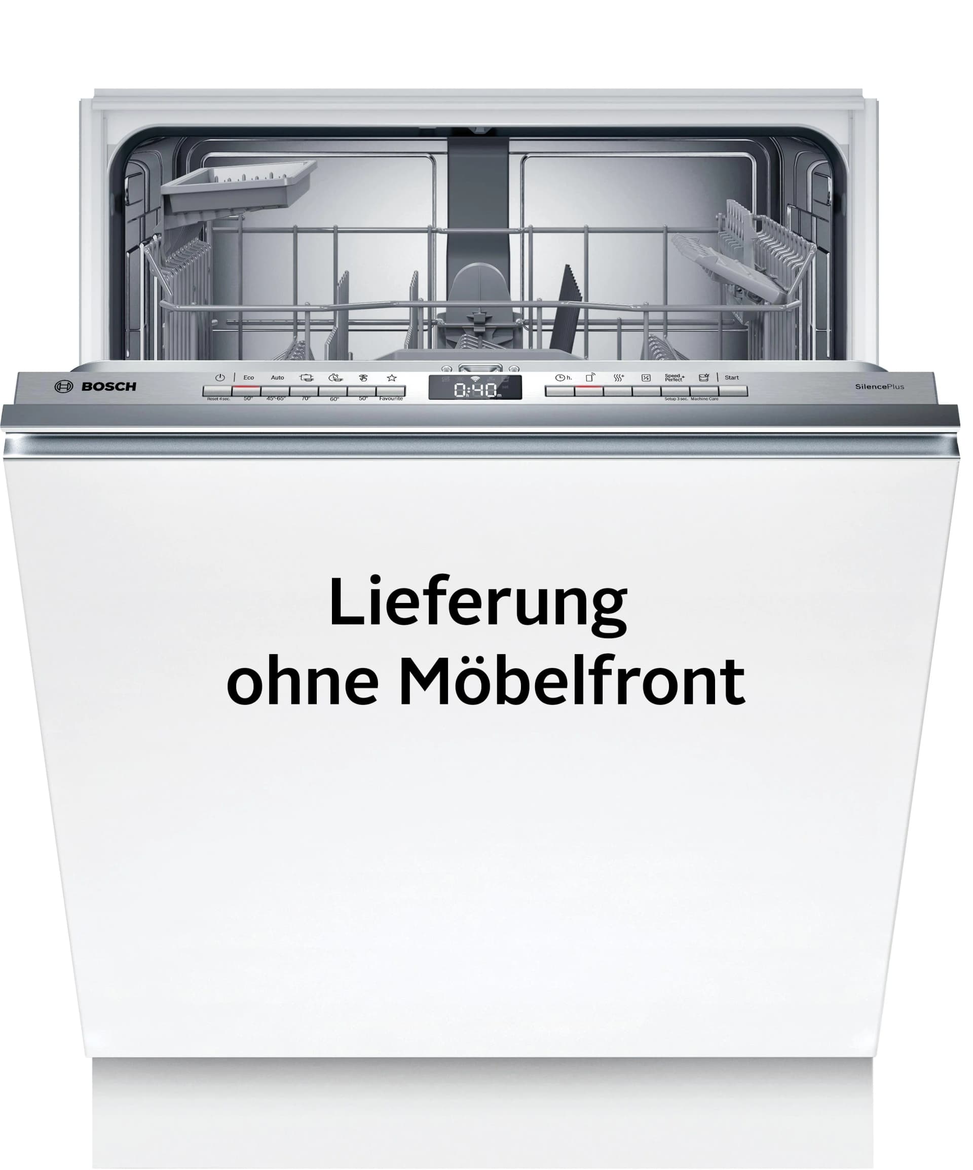 BOSCH Geschirrspüler SBV4EAX28E Vollintegrierbar Silber