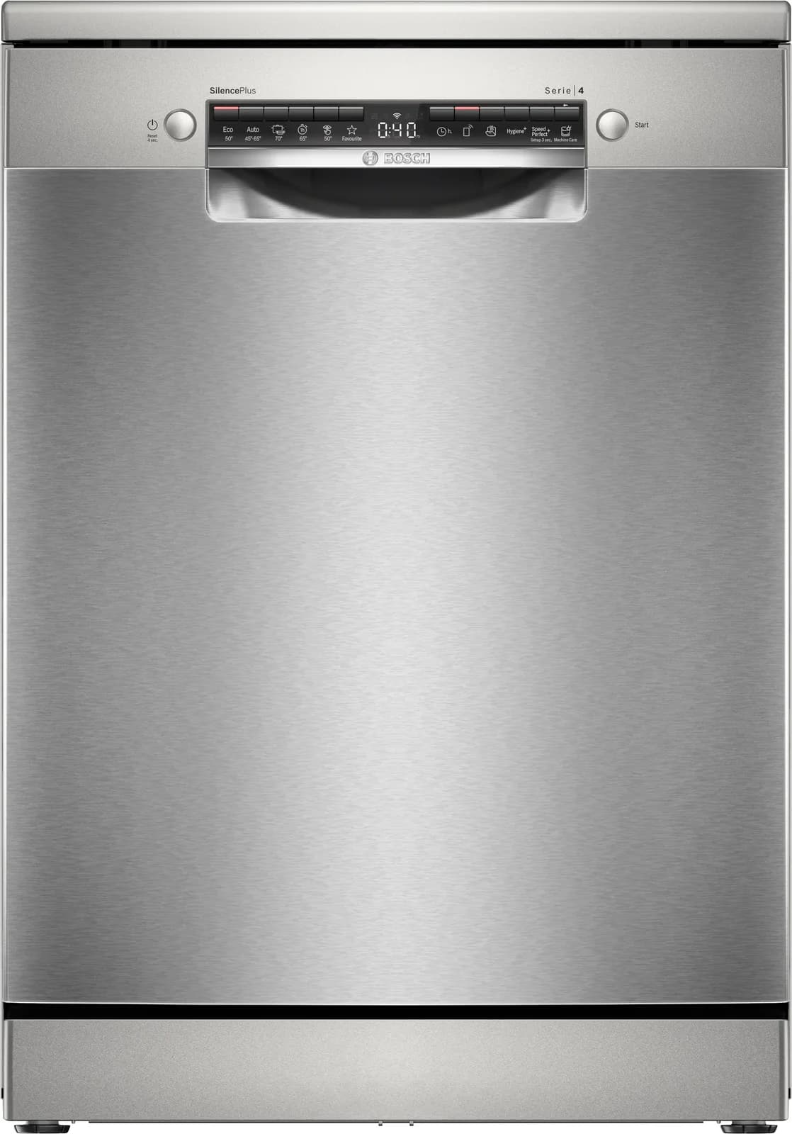 BOSCH Standgeschirrspüler SMS4EVI09E Silber Energieeffizienz B