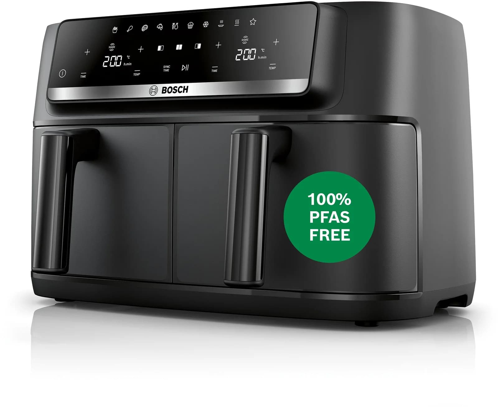 BOSCH Heißluftfritteuse Airfryer MAFD440B0 Schwarz 2x 4,5L