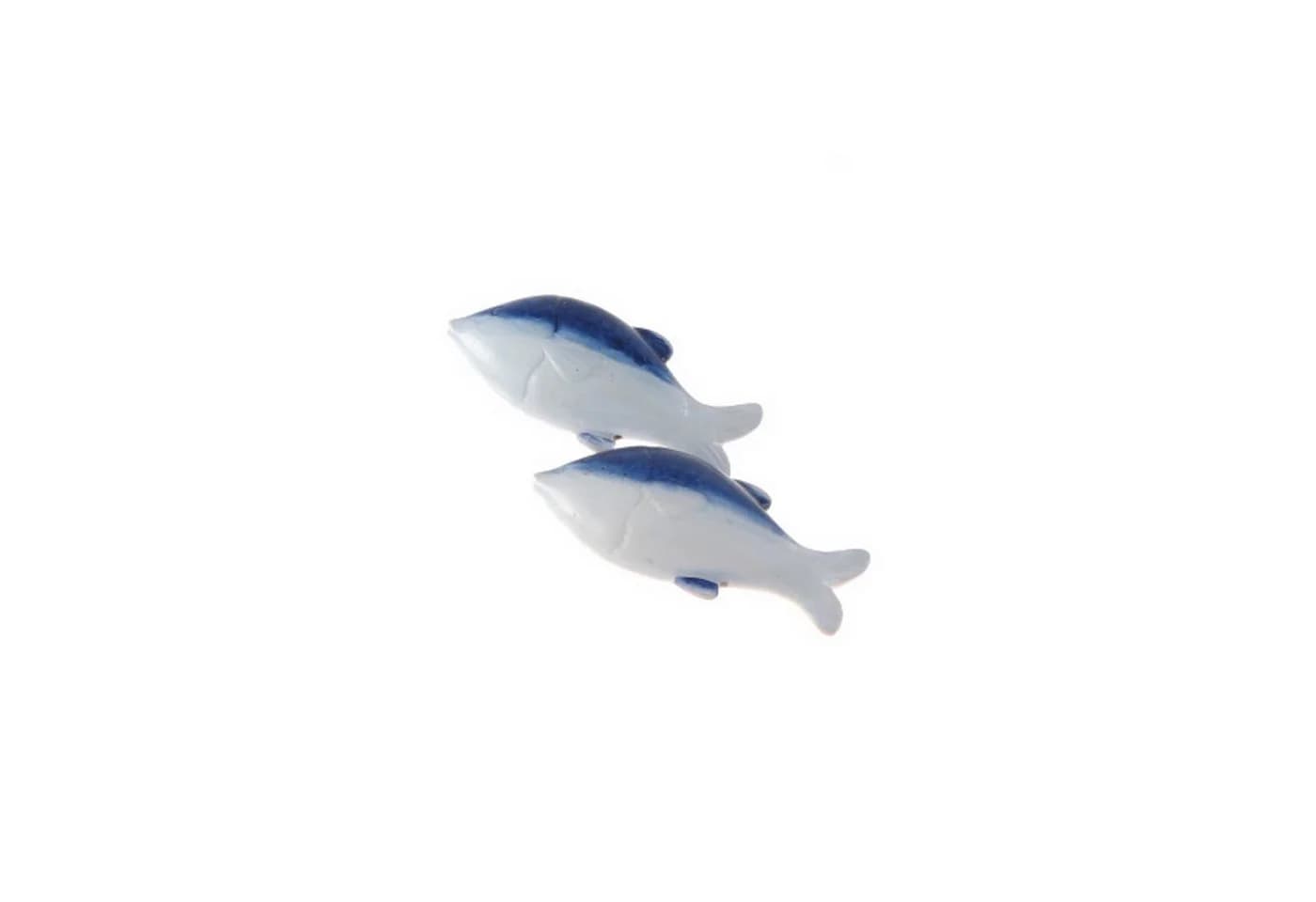 Deko AS Dekofigur Keramikfische 3er-Set Weiß Blau
