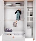 PAIDI Kleiderschrank LOTTE & FYNN 3 Türen 1 Schublade Weiß Eiche Bild 1