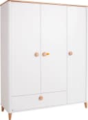 PAIDI Kleiderschrank LOTTE & FYNN 3 Türen 1 Schublade Weiß Eiche Bild 2