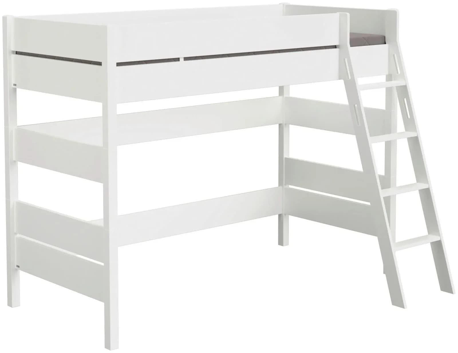 PAIDI Spielbett Tiago Kreideweiß mit Leiter