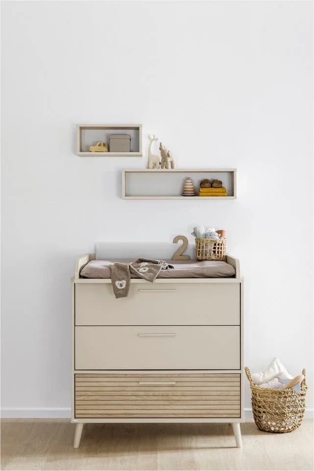PAIDI Wickelkommode Eefje Beige 3 Schubladen Soft-Close - Bild 2