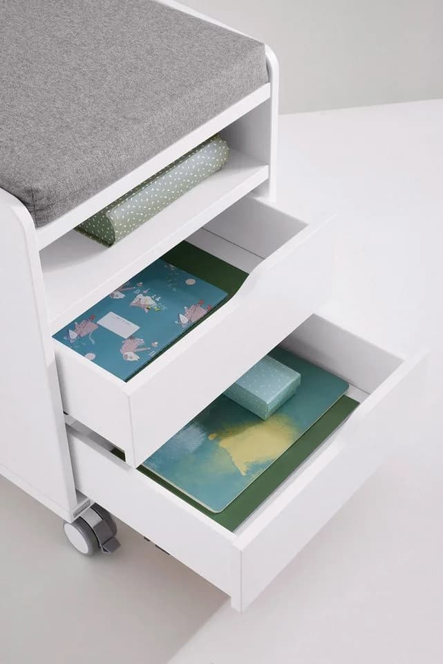 PAIDI Diego Rollcontainer Weiß mit 2 Schubladen - Bild 5