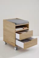 PAIDI Diego Rollcontainer Eiche-Montana mit Soft-Close Schubladen Bild 4