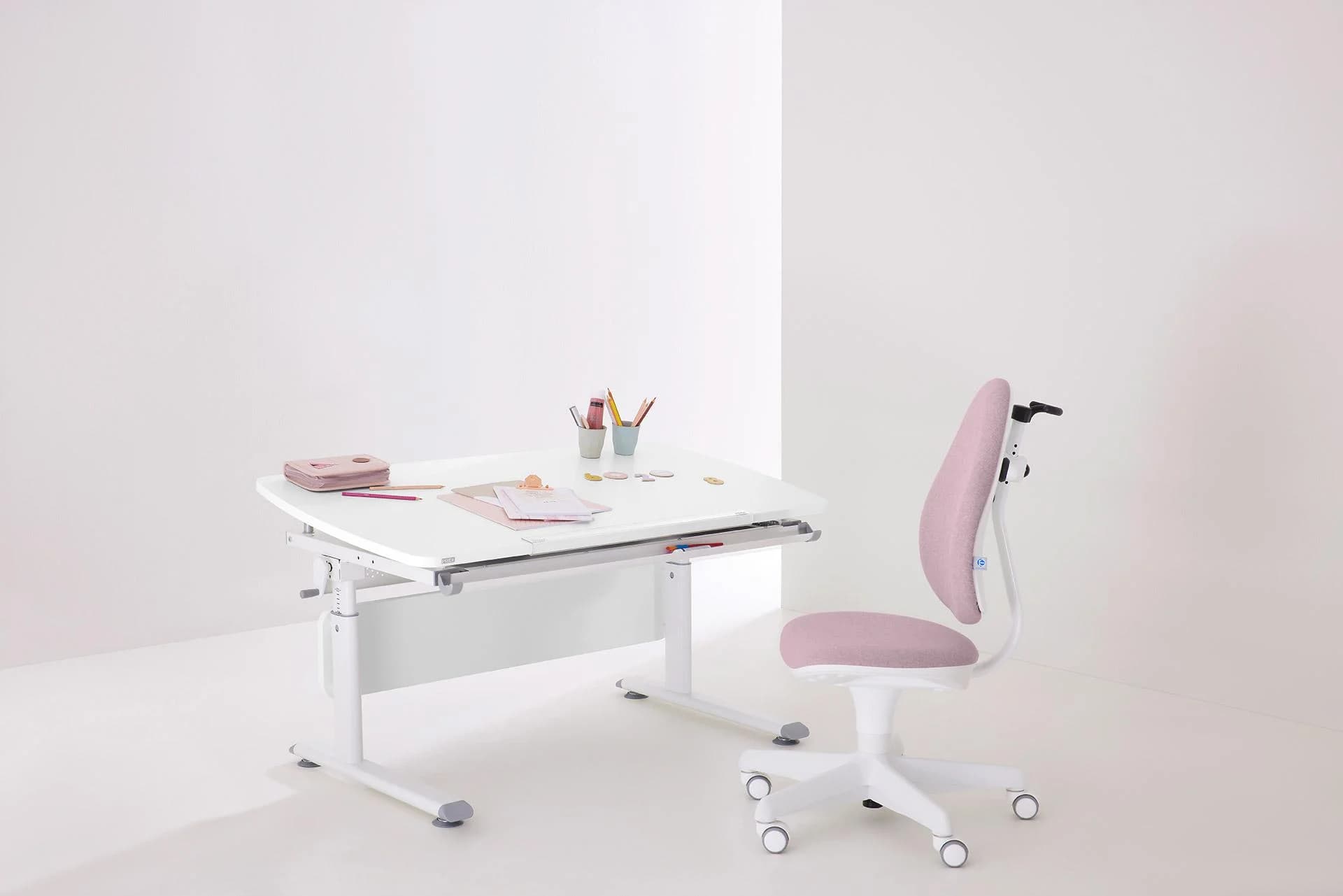 PAIDI JOOKI S Schreibtischstuhl Rosa Weiß Ergonomisch Mitwachsend